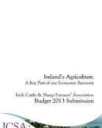 Ireland’s Agriculture: A Key Part Of Our Economic Recovery – ICSA Budget 2013 Submission